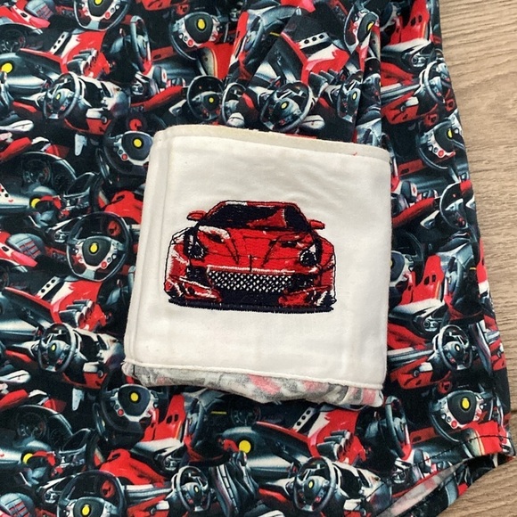 Robert Graham Exclusive Ferrari Car Black and Red Button Down Long Sleeve - XS - Picture 13 of 13